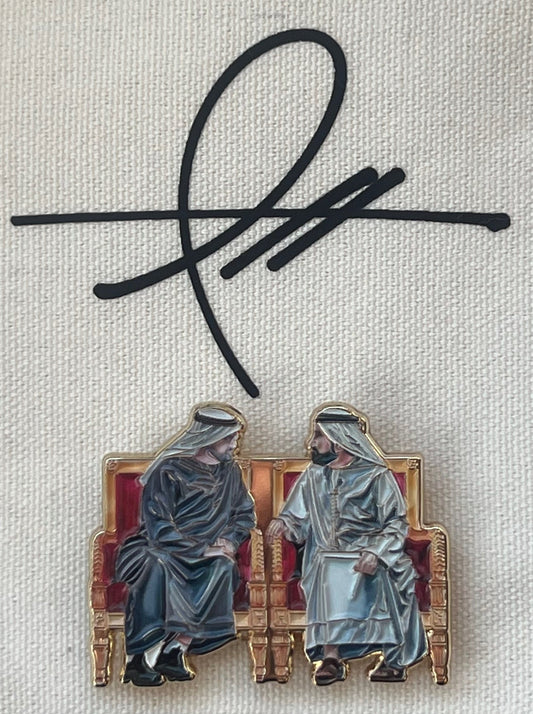MBZ & MBR pin/sticker بروش/استكر الشيخ محمد بن زايد والشيخ محمد بن راشد