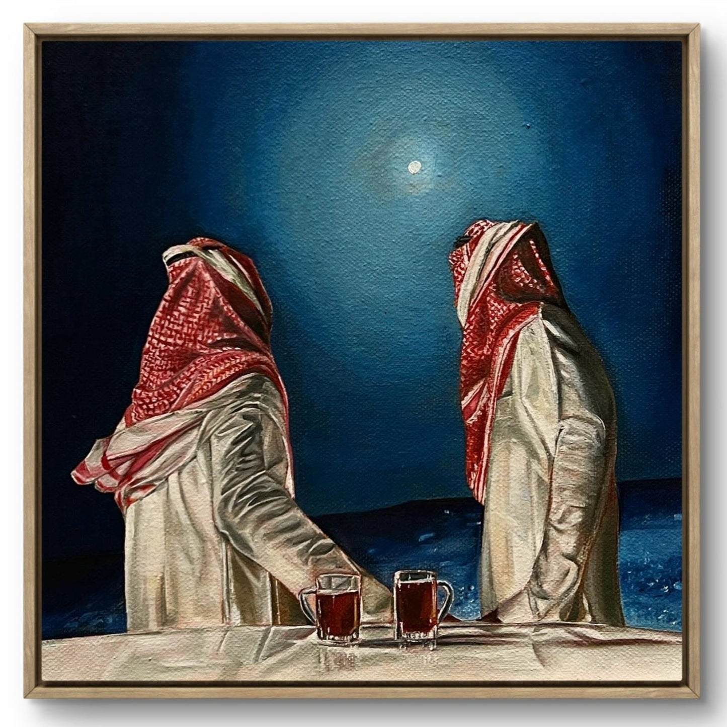 Canvas Print - Under the Desert Moon طباعة على لوحه - تحت قمر الصحراء