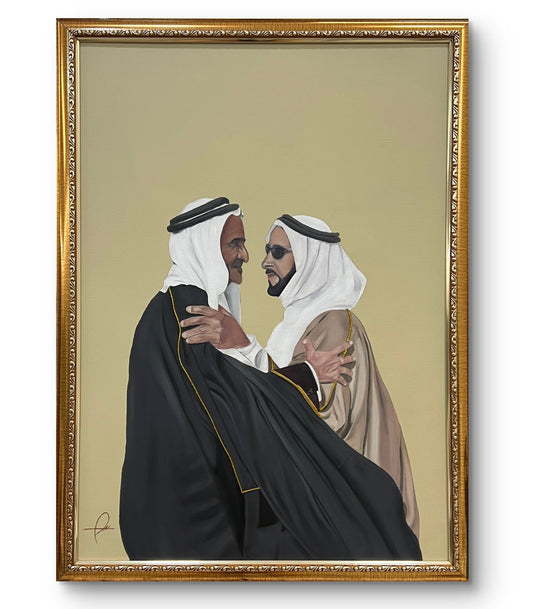 Oil on Canvas 50x70cm - لوحه "زايد و راشد"